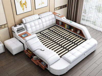 GIƯỜNG MASSAGE BỌC DA ĐA CÔNG NĂNG NVA81